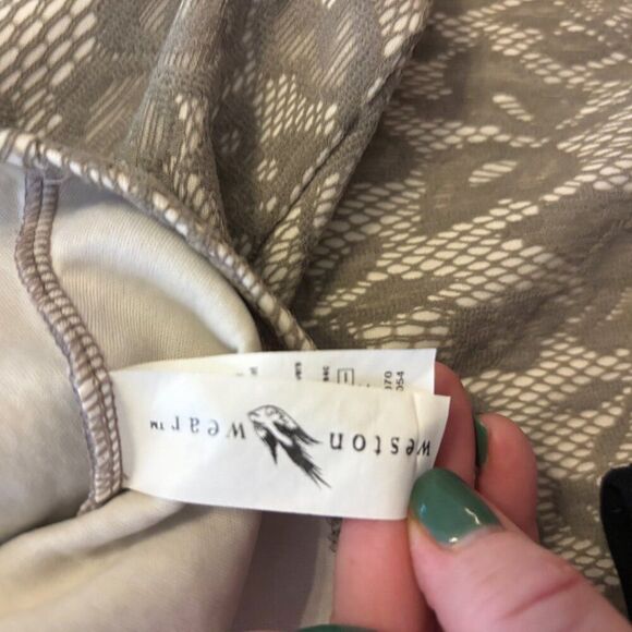 Anthropologie Weston Wear  Womens Sleeveless Lace Overlay Peplum Top Medium - Picture 2 of 5